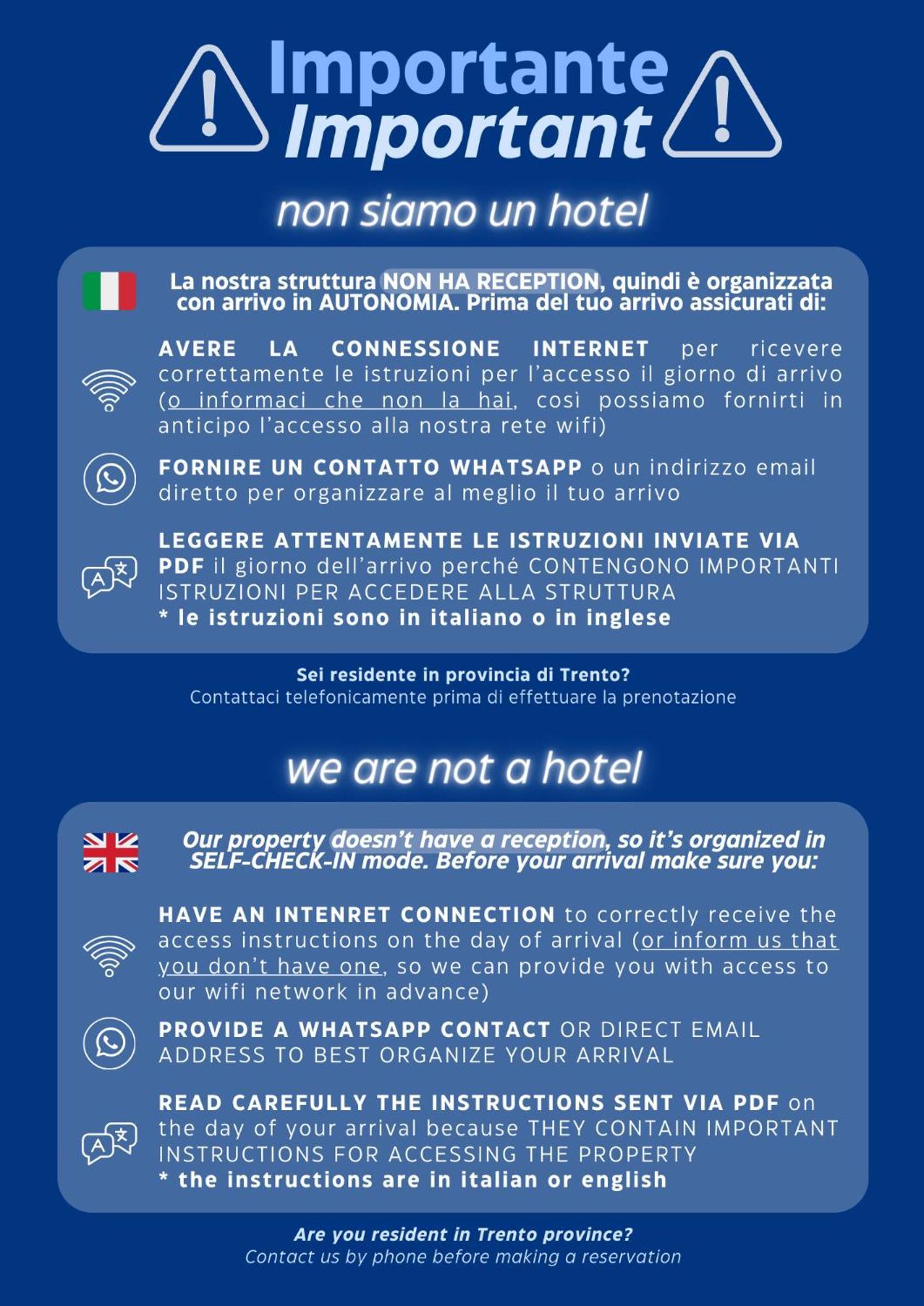 Casa Mia - No Reception Bed & Breakfast Trento Ngoại thất bức ảnh